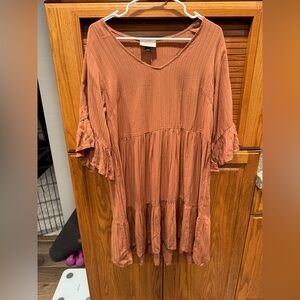 Universal Thread Rust V-Neck Tunic Top